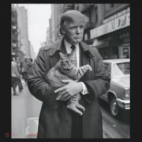 Funny Trump And Cat Funny Political Mousepad thumb 1