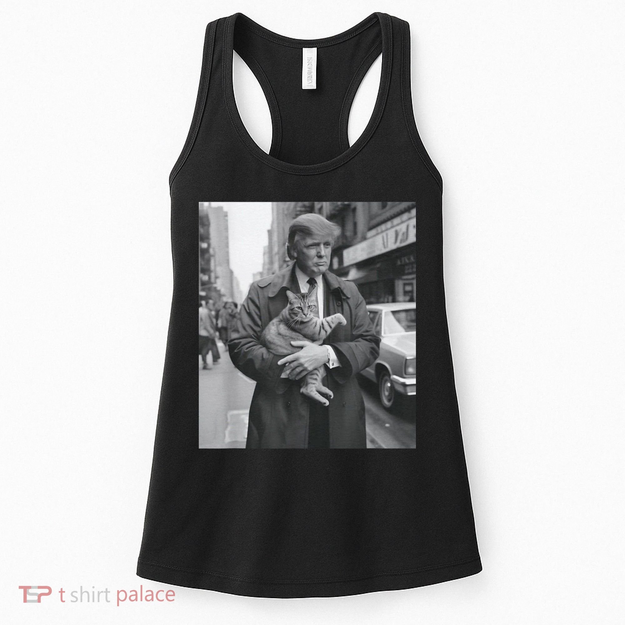 Funny Trump And Cat Funny Political Women's Tank Top