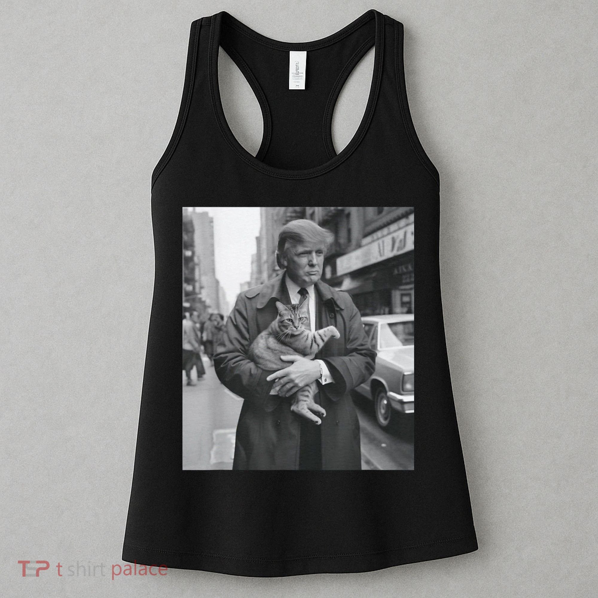 Funny Trump And Cat Funny Political Women's Tank Top