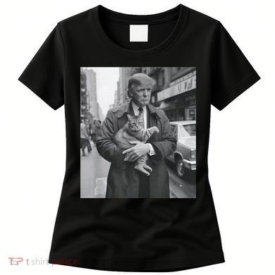 Funny Trump And Cat Funny Political Women's T-Shirt