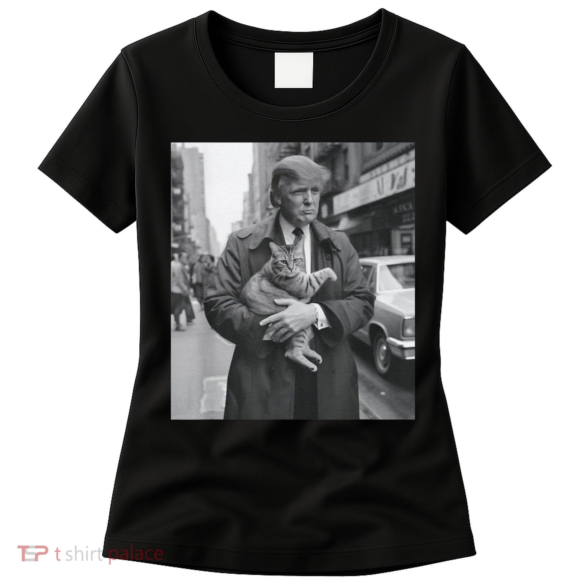 Funny Trump And Cat Funny Political Women's T-Shirt