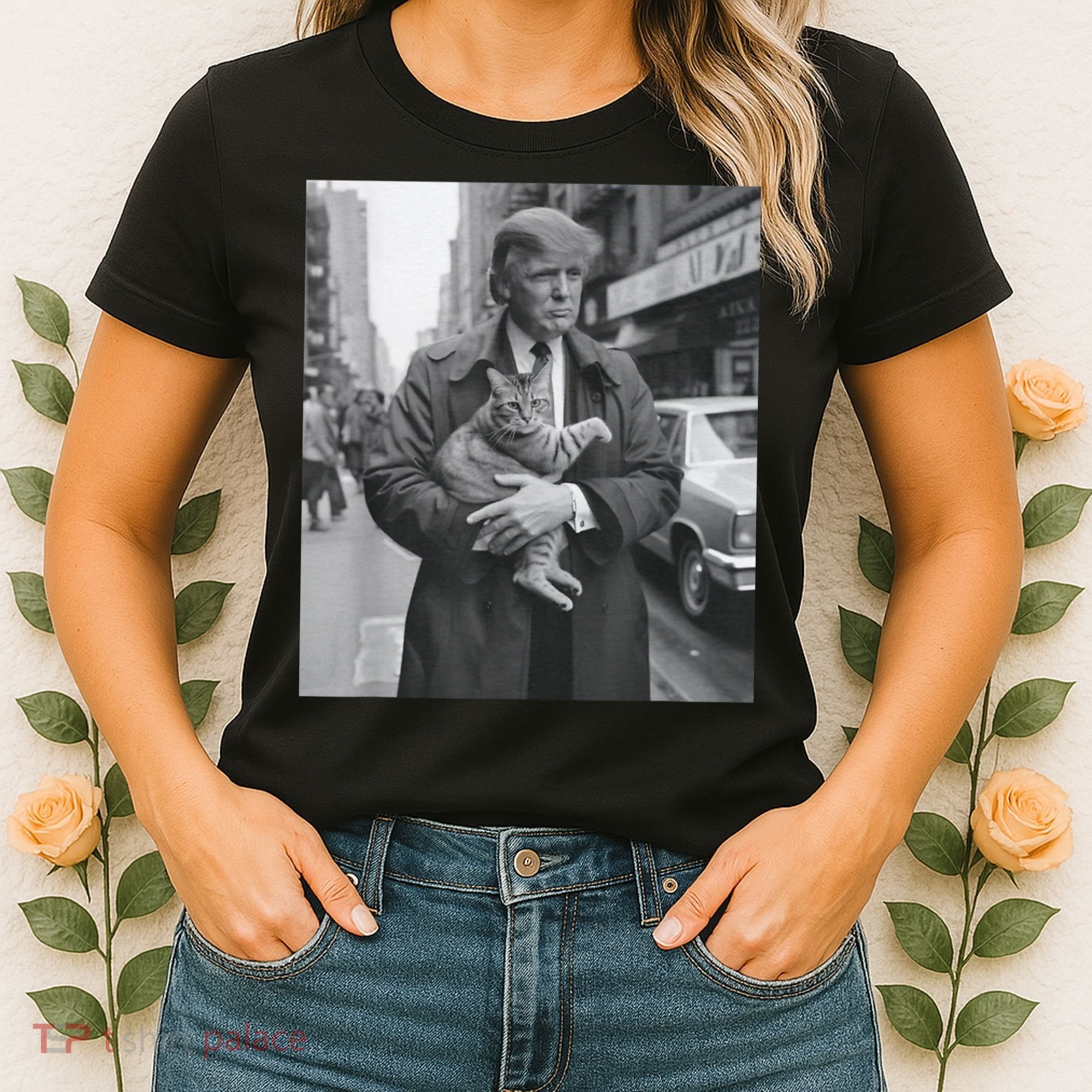 Funny Trump And Cat Funny Political Women's T-Shirt