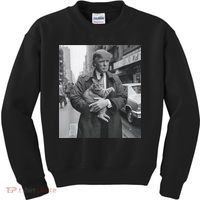 Funny Trump And Cat Funny Political Kids Sweatshirt thumb 0