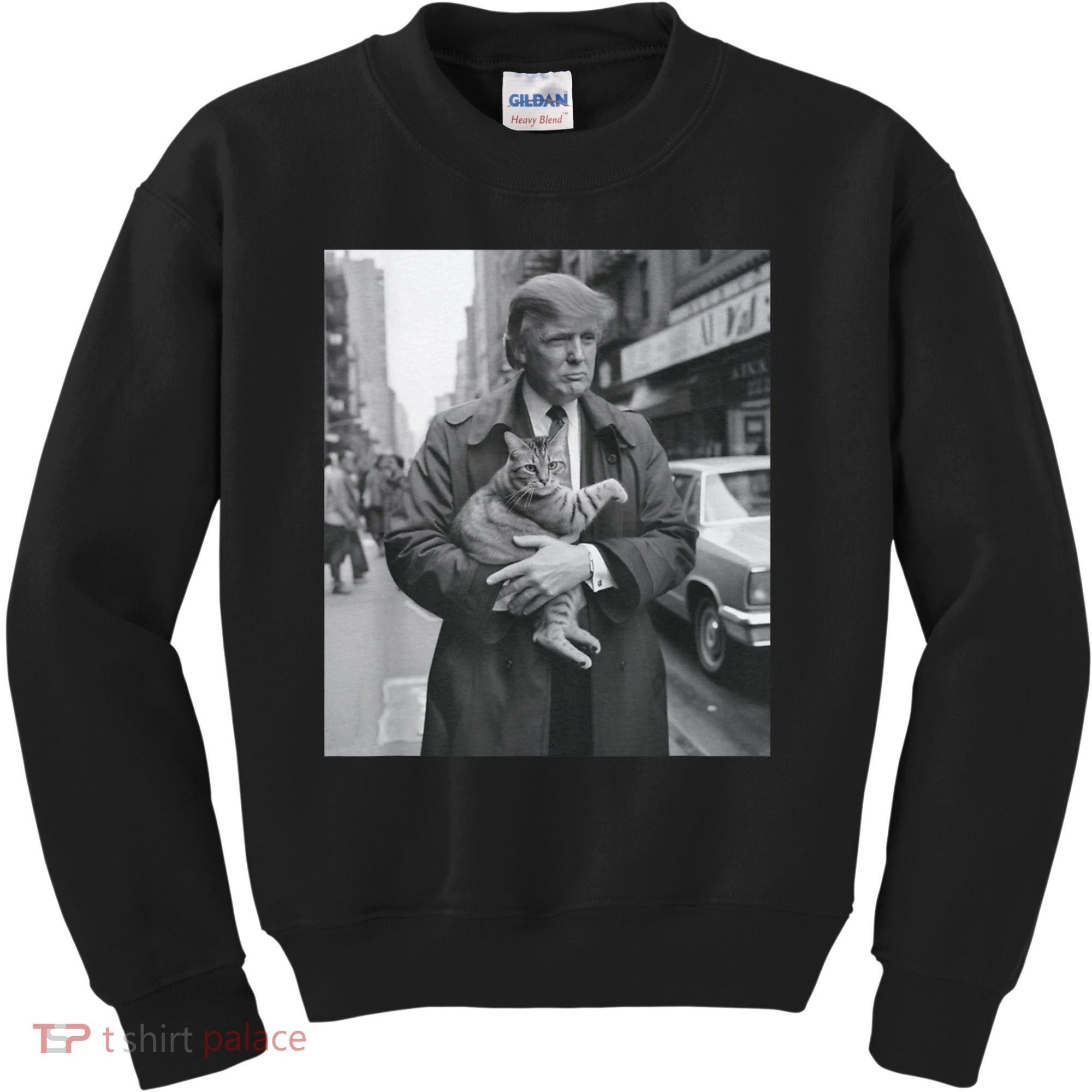 Funny Trump And Cat Funny Political Kids Sweatshirt