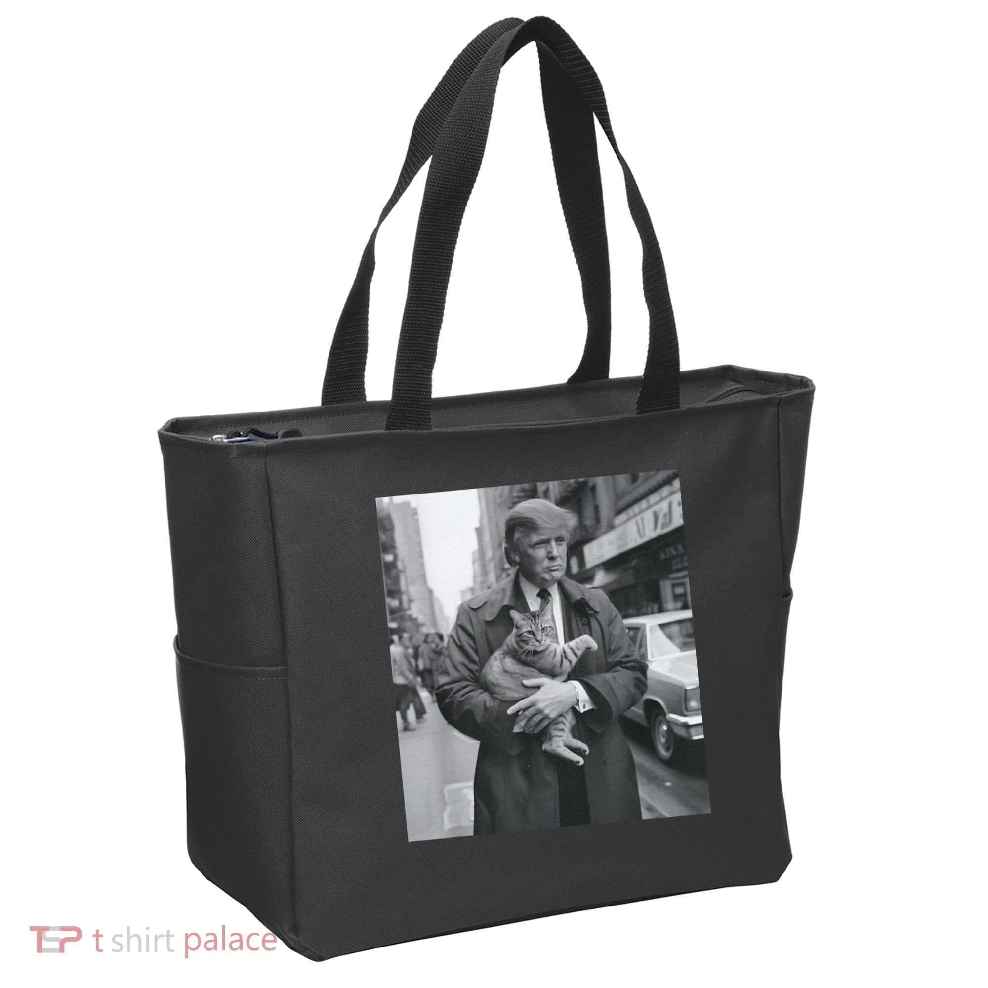 Funny Trump And Cat Funny Political Tote Bag