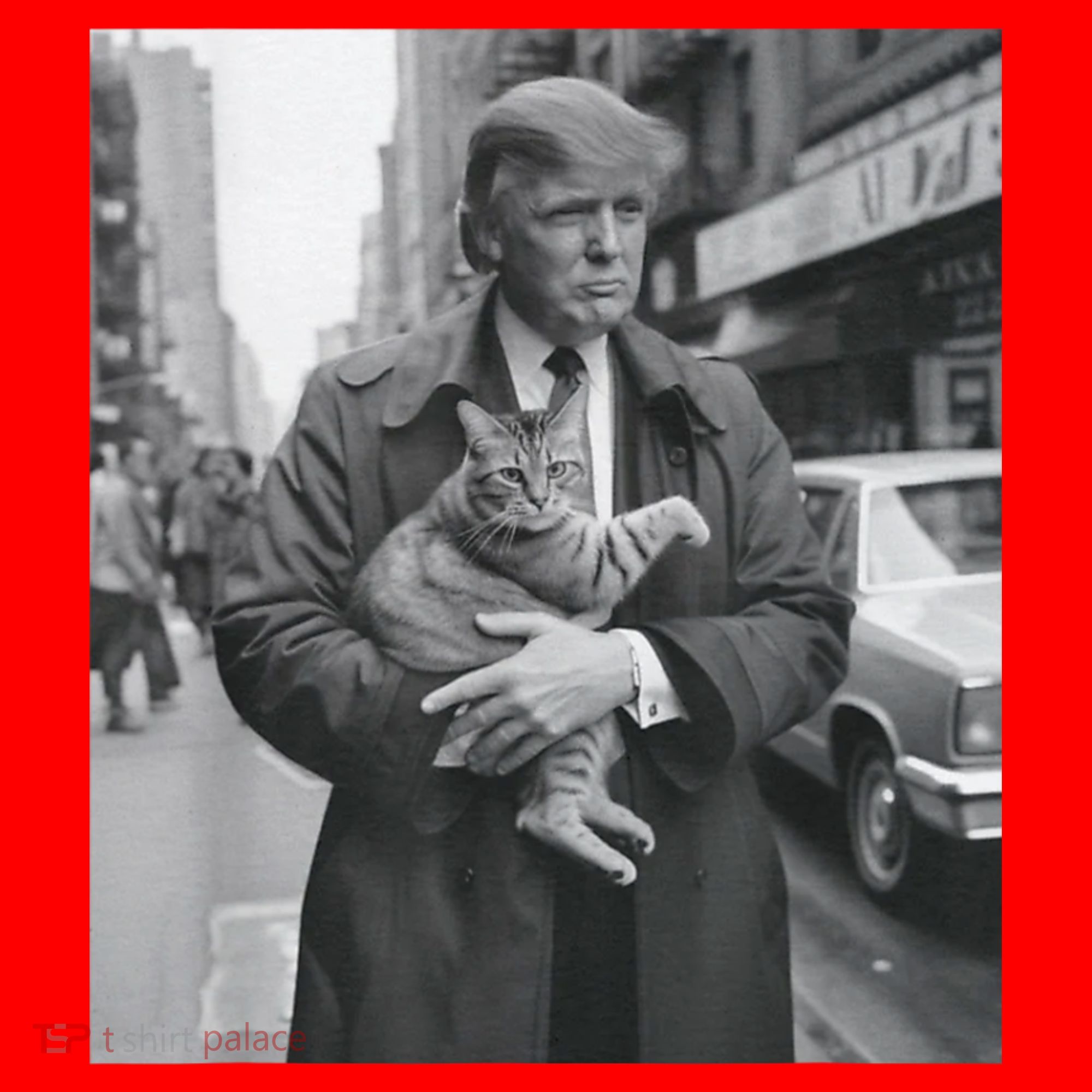 Funny Trump And Cat Funny Political Santa Hat