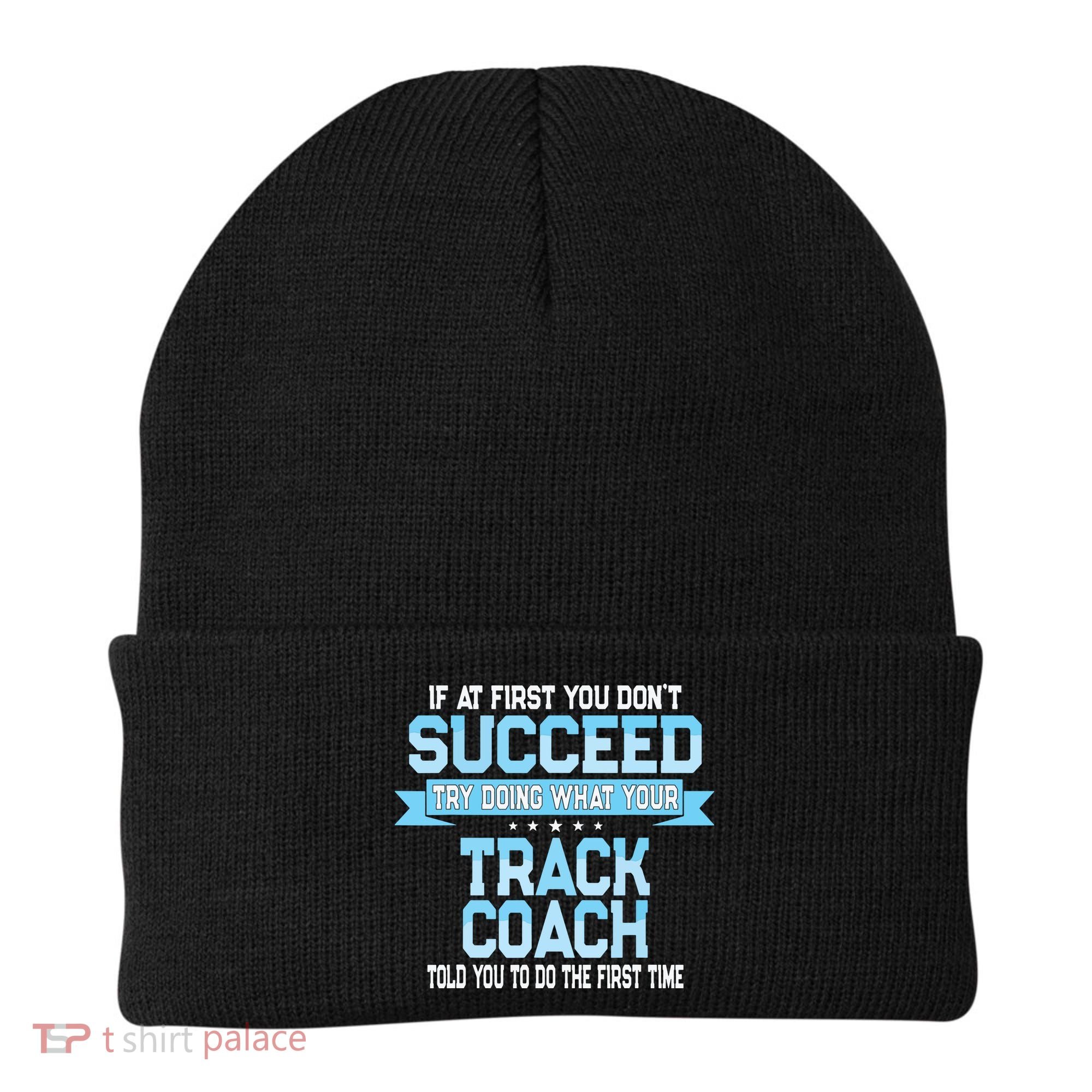 Fun Track And Field Coach Gift Funny Track Saying Beanie