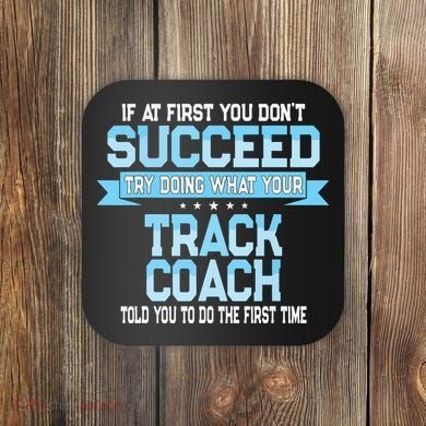 Fun Track And Field Coach Gift Funny Track Saying Coaster