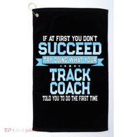 Fun Track And Field Coach Gift Funny Track Saying Golf Towel thumb 0