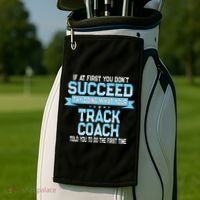Fun Track And Field Coach Gift Funny Track Saying Golf Towel thumb 2