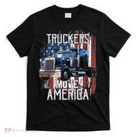 Funny Trucker American Flag Truck Driver Shirt Truck Driver Gift T-Shirt thumb 0