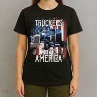 Funny Trucker American Flag Truck Driver Shirt Truck Driver Gift T-Shirt thumb 4