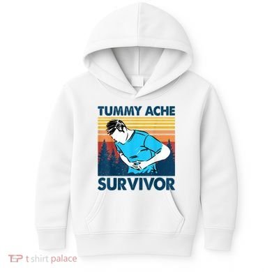 Funny Tummy Ache Survivor ShirtTummy Ache Survivor Design Kids Hoodie