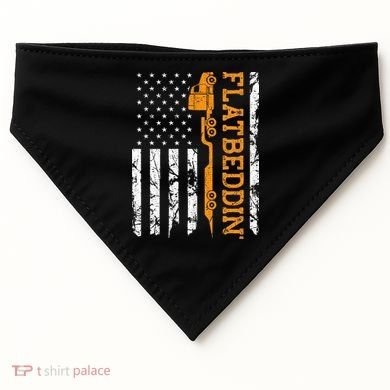 Flatbedder Truck American Flag Patriotic Flatbed Trucker USA-Made Doggie Bandana