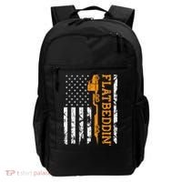Flatbedder Truck American Flag Patriotic Flatbed Trucker Backpack thumb 0