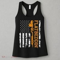 Flatbedder Truck American Flag Patriotic Flatbed Trucker Women's Tank Top thumb 3
