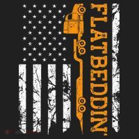 Flatbedder Truck American Flag Patriotic Flatbed Trucker Hat thumb 2
