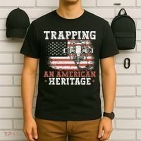 flag Trapping An American Heritage Trap Hunting T-Shirt thumb 6