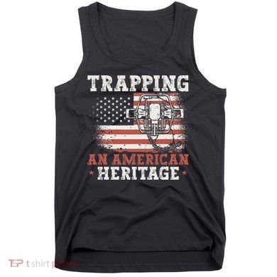 flag Trapping An American Heritage Trap Hunting Tank Top