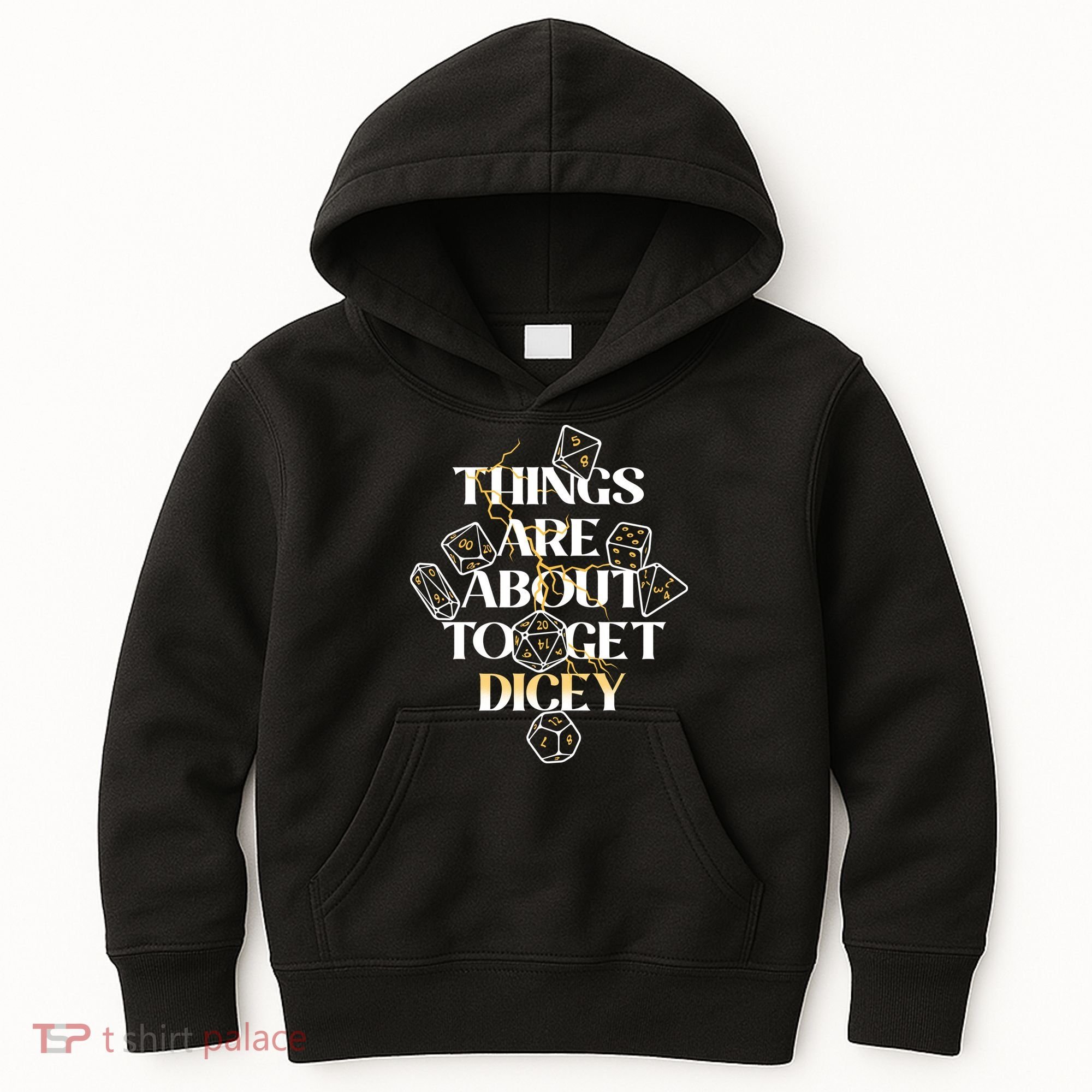 Funny Things Are About To Get Dicey DnD Kids Hoodie