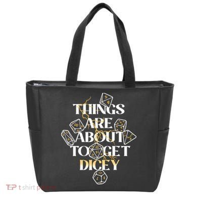 Funny Things Are About To Get Dicey DnD Tote Bag