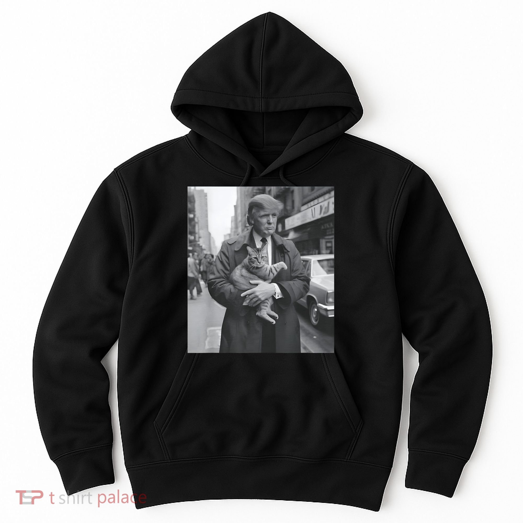 Funny Trump And Cat Funny Political Hoodie