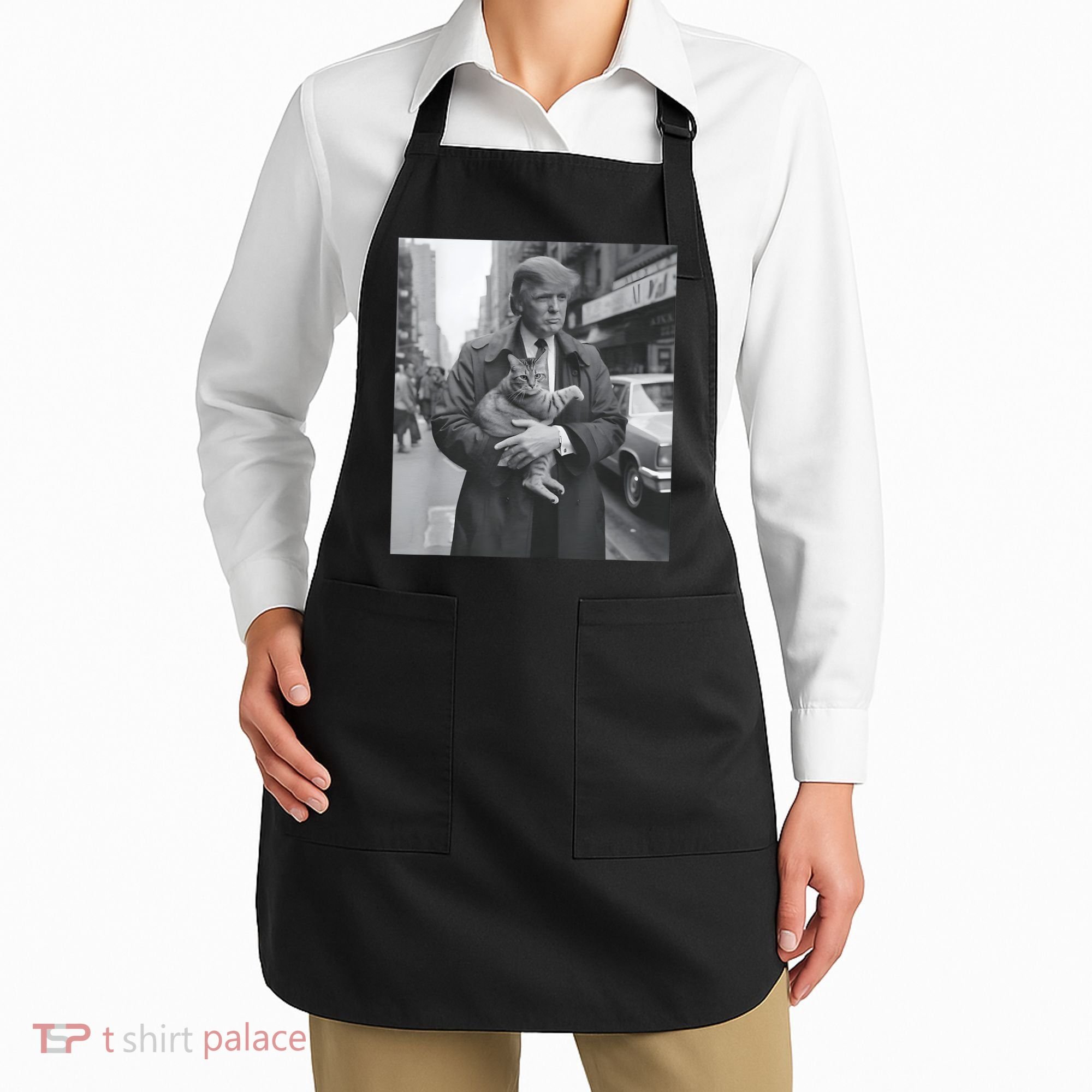 Funny Trump And Cat Funny Political Apron