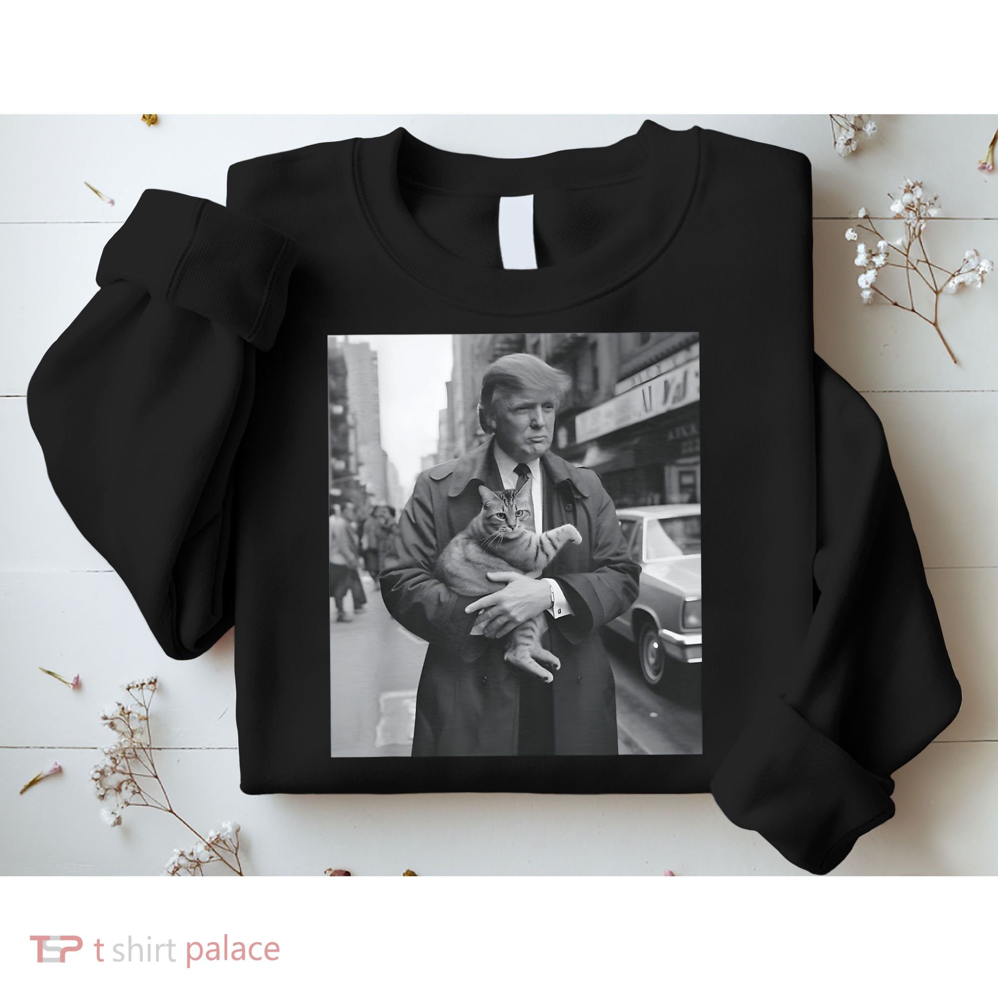 Funny Trump And Cat Funny Political Sweatshirt