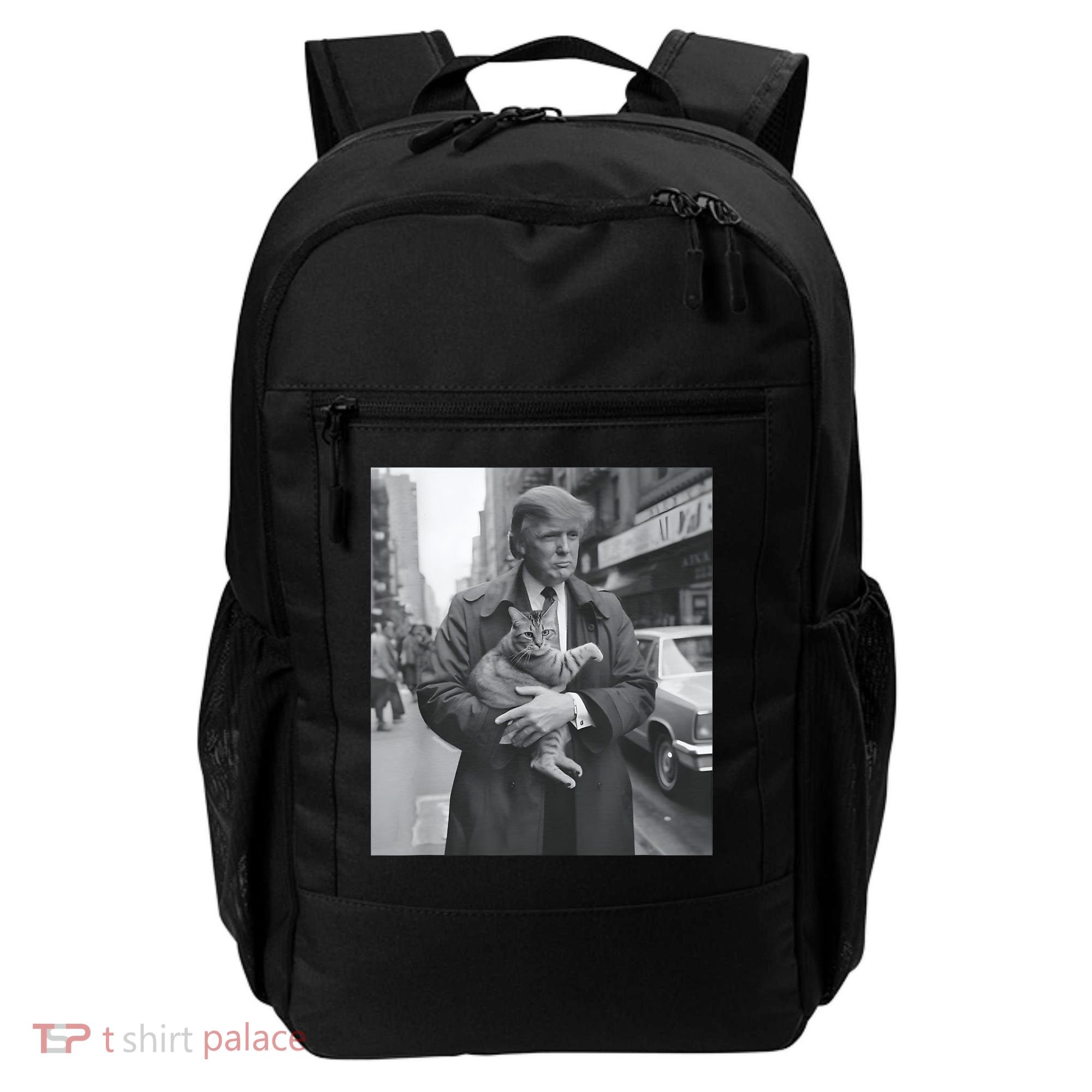 Funny Trump And Cat Funny Political Backpack