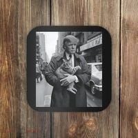 Funny Trump And Cat Funny Political Coaster thumb 0