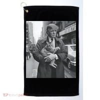 Funny Trump And Cat Funny Political Golf Towel thumb 0