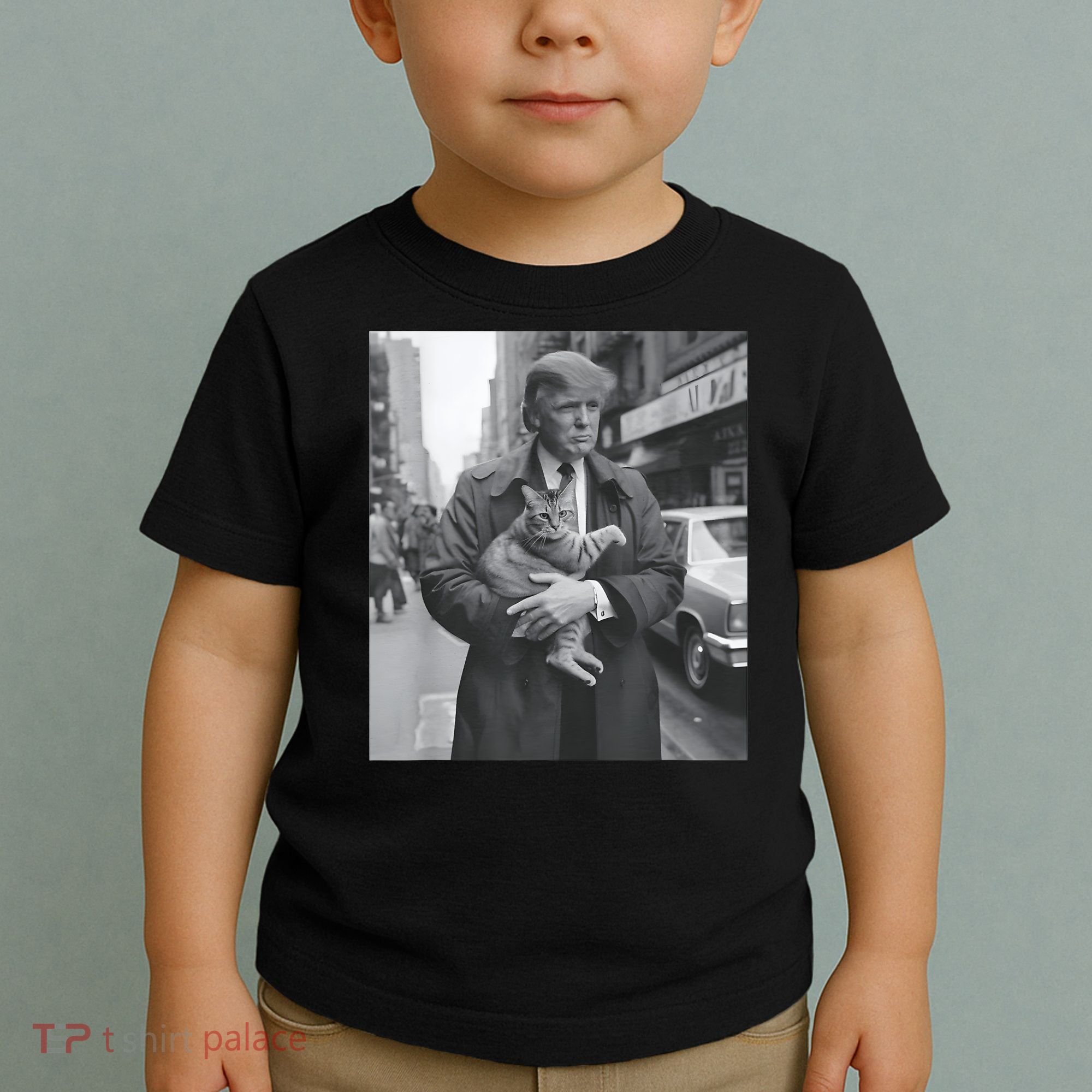 Funny Trump And Cat Funny Political Toddler T-Shirt