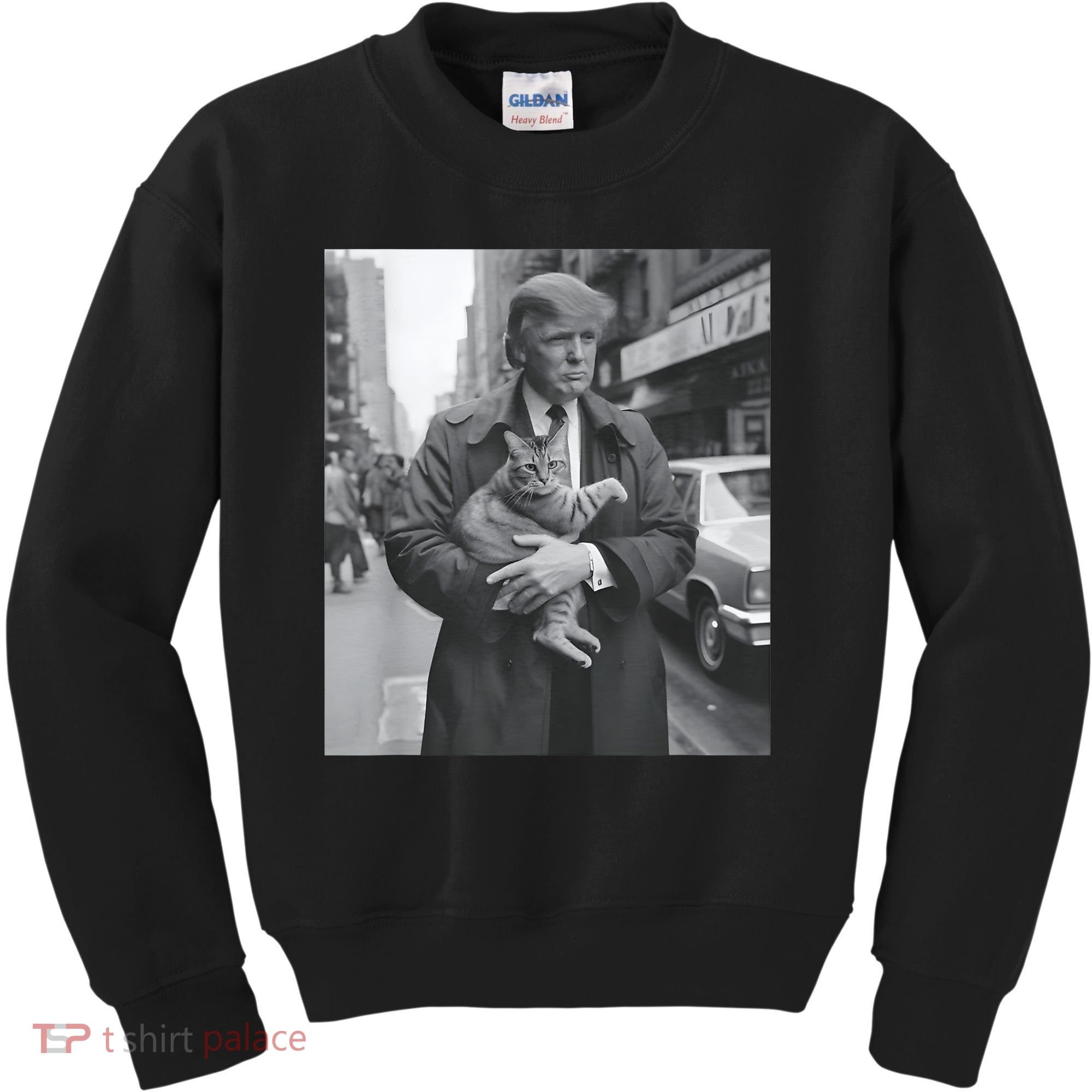 Funny Trump And Cat Funny Political Kids Sweatshirt
