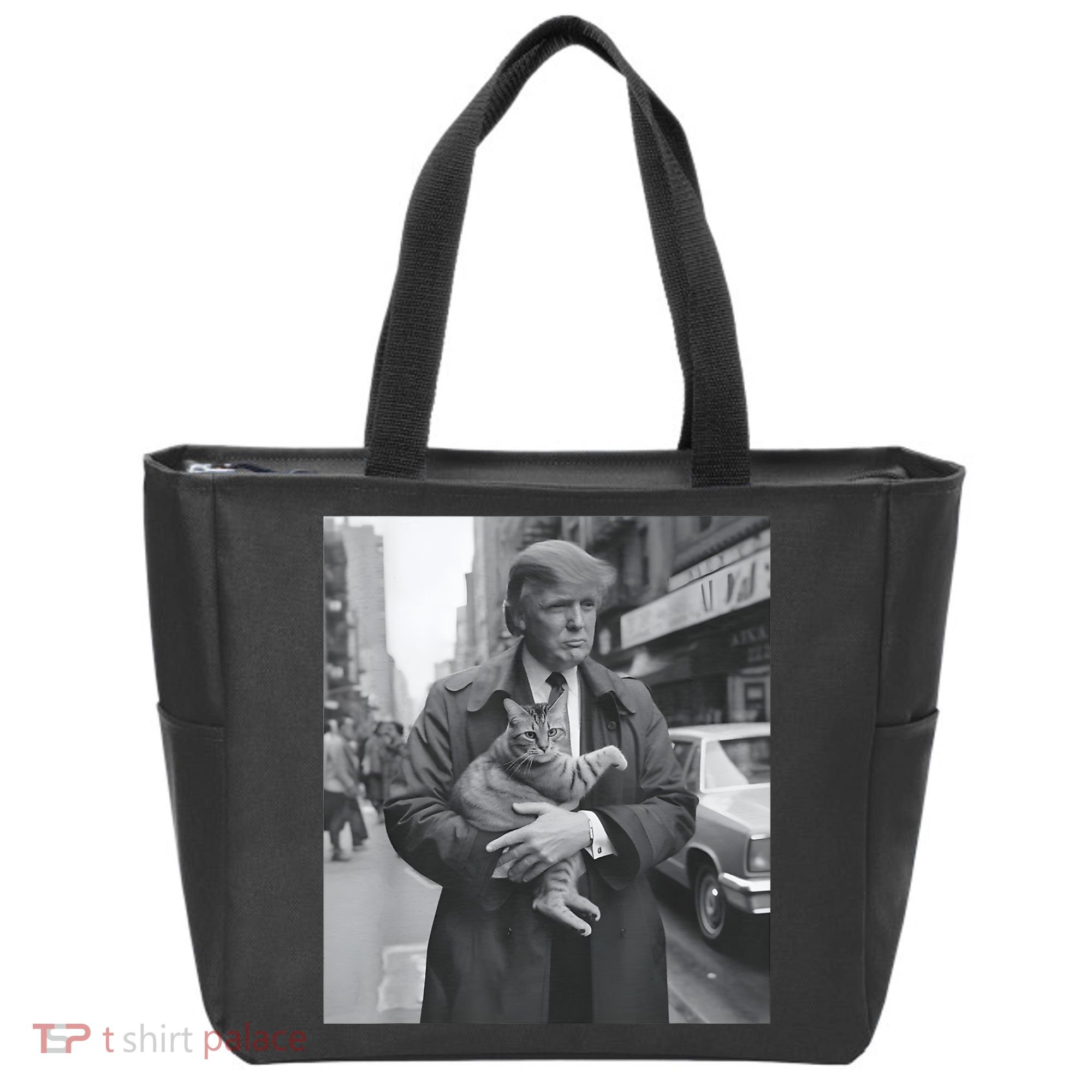 Funny Trump And Cat Funny Political Tote Bag