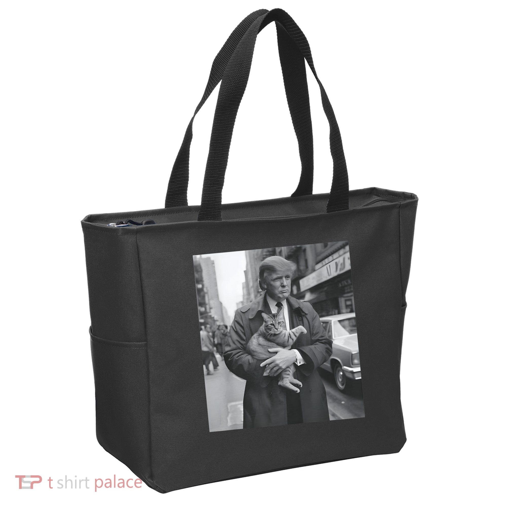 Funny Trump And Cat Funny Political Tote Bag