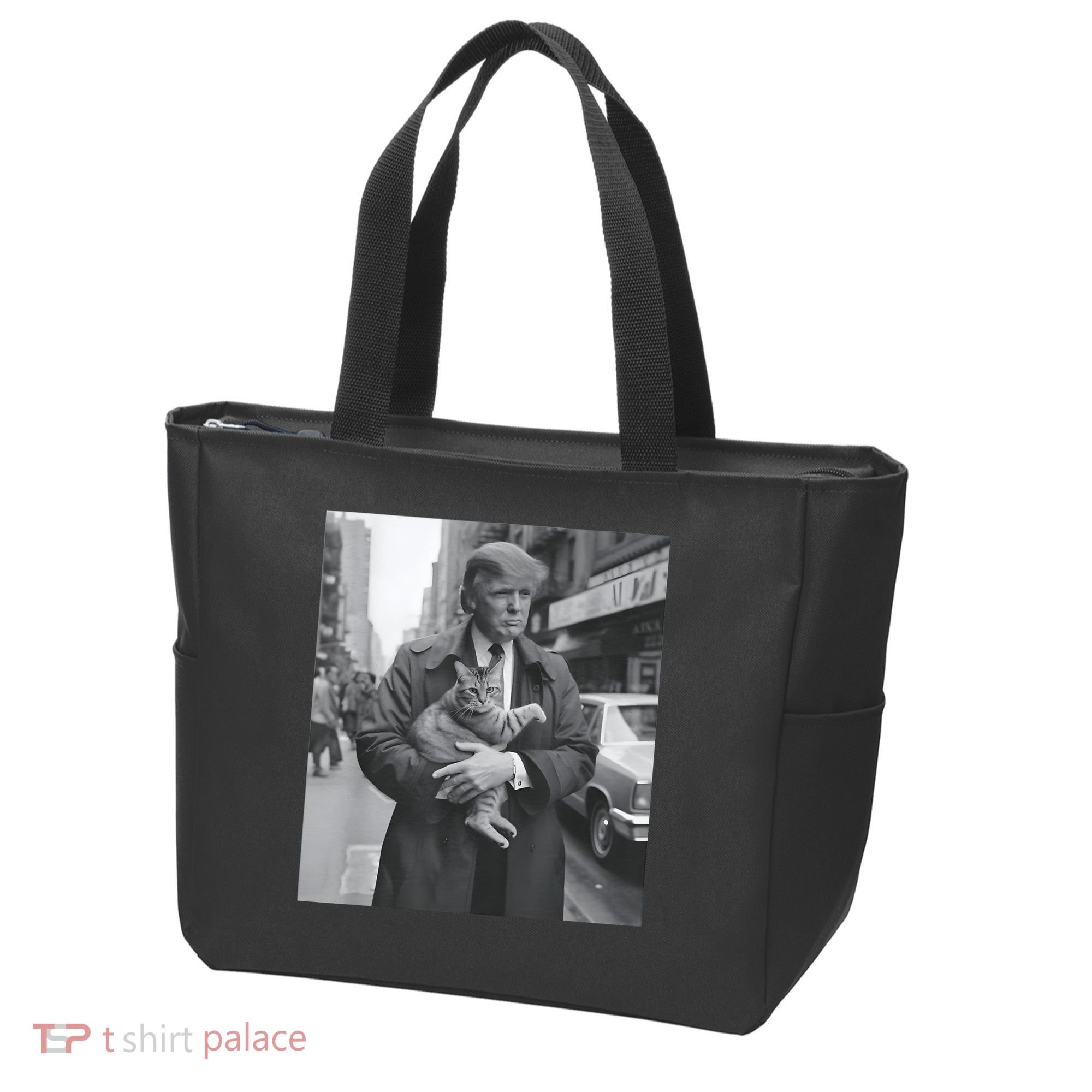 Funny Trump And Cat Funny Political Tote Bag