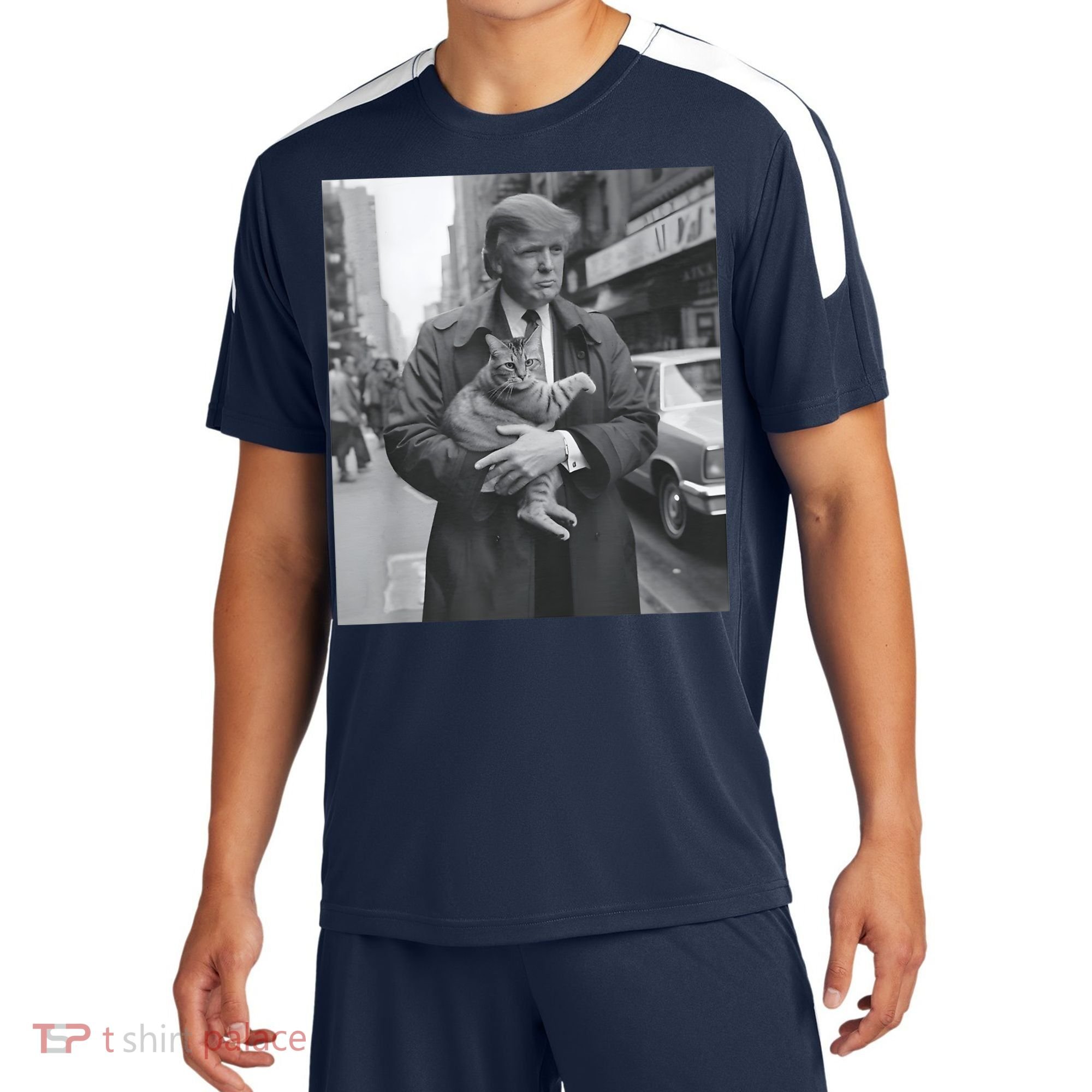Funny Trump And Cat Funny Political Sport-Tek Competitor United Soccer Jersey
