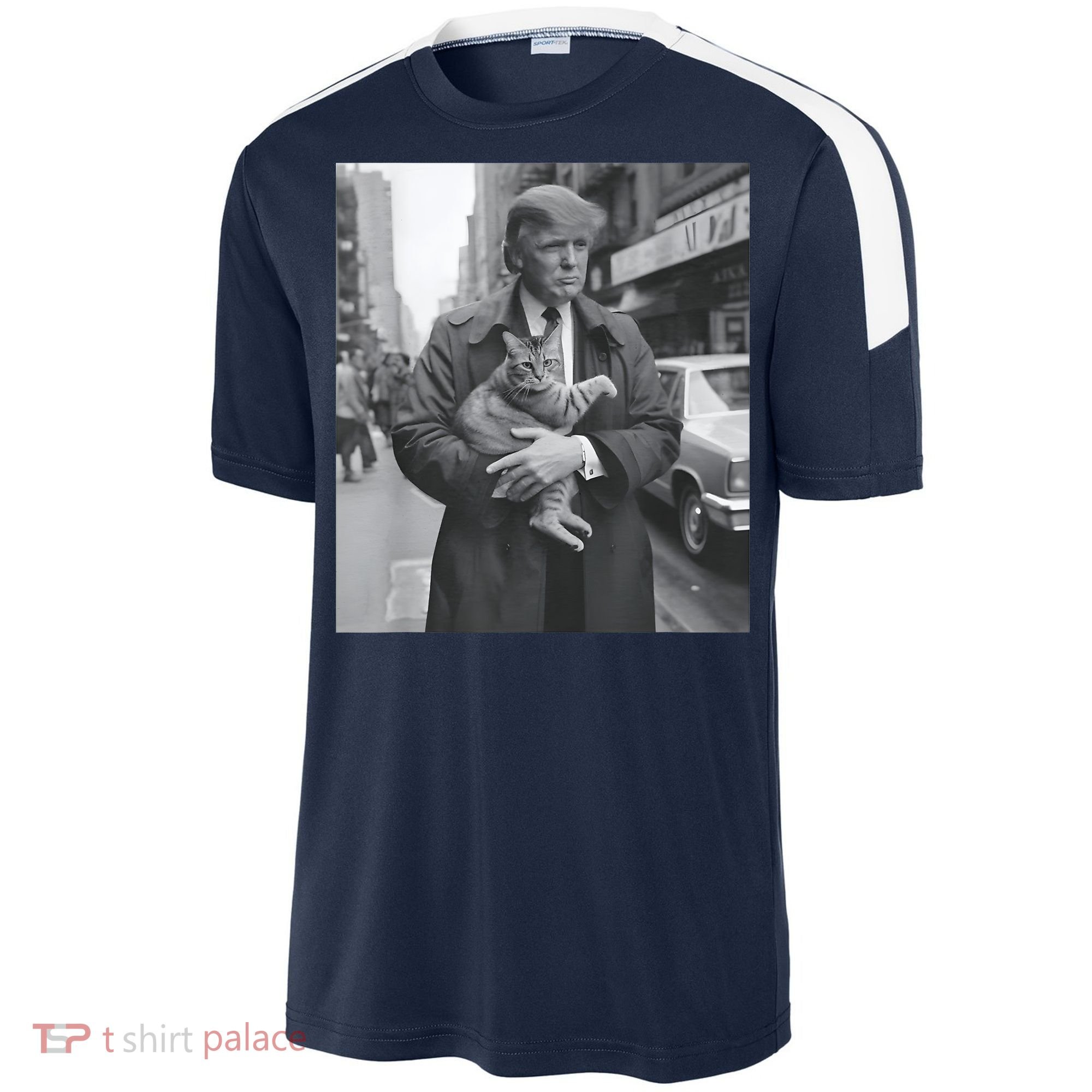 Funny Trump And Cat Funny Political Sport-Tek Competitor United Soccer Jersey