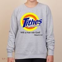 Funny Tithes And Offering Will A Man Rob God Women's Sweatshirt thumb 0