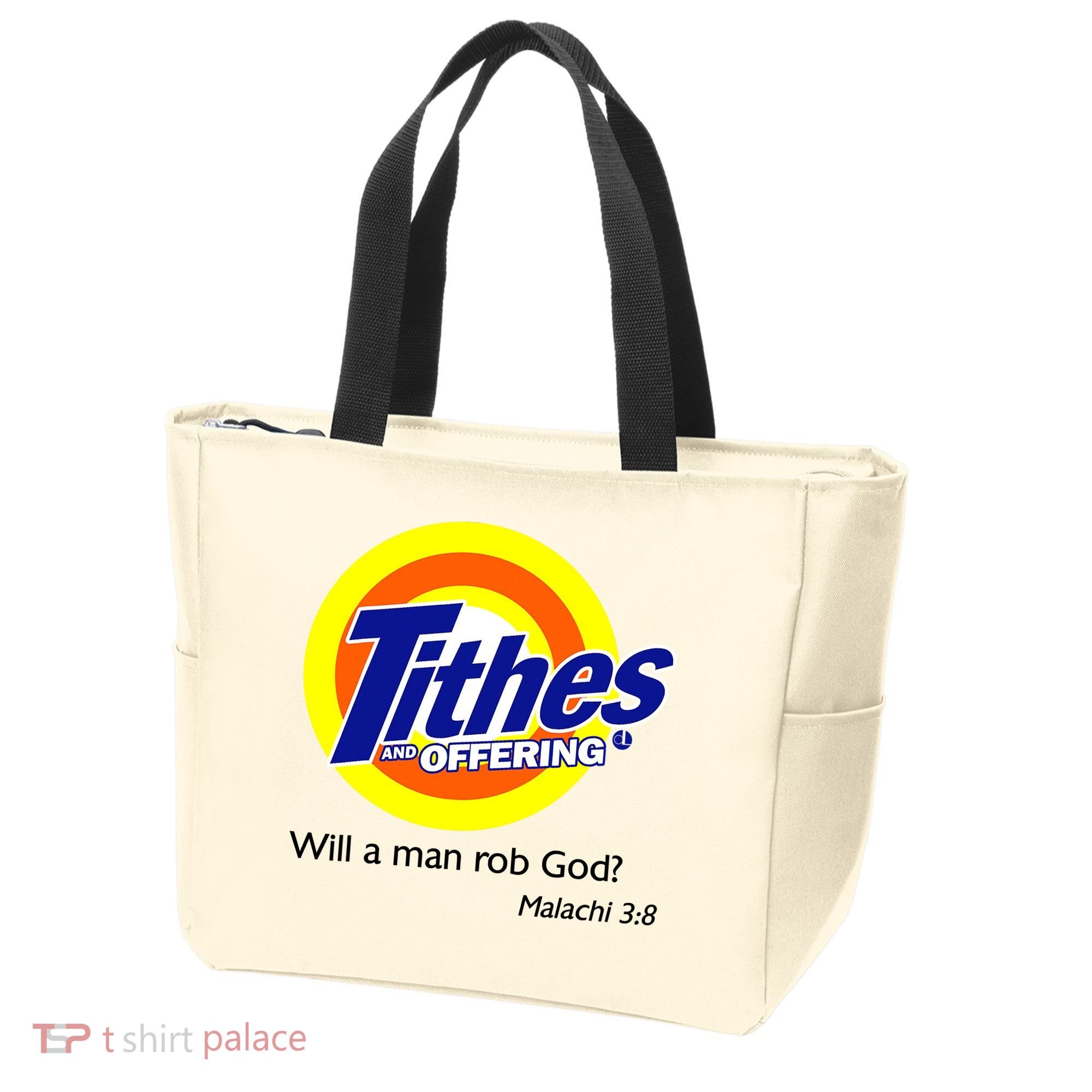 Funny Tithes And Offering Will A Man Rob God Tote Bag