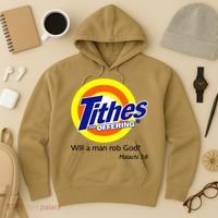 Funny Tithes And Offering Will A Man Rob God Hoodie thumb 3