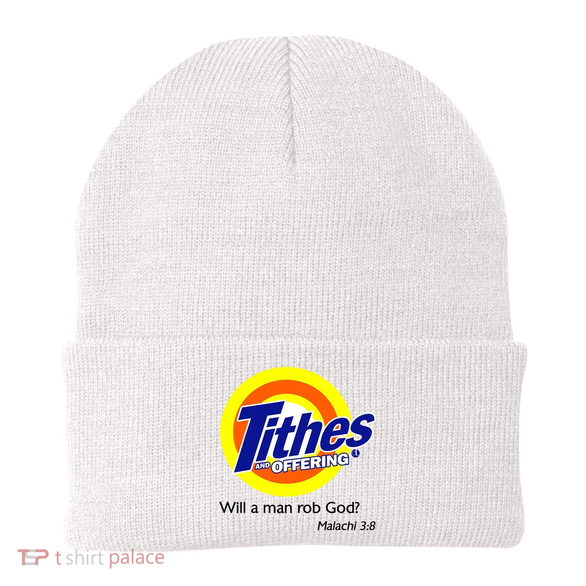 Funny Tithes And Offering Will A Man Rob God Beanie