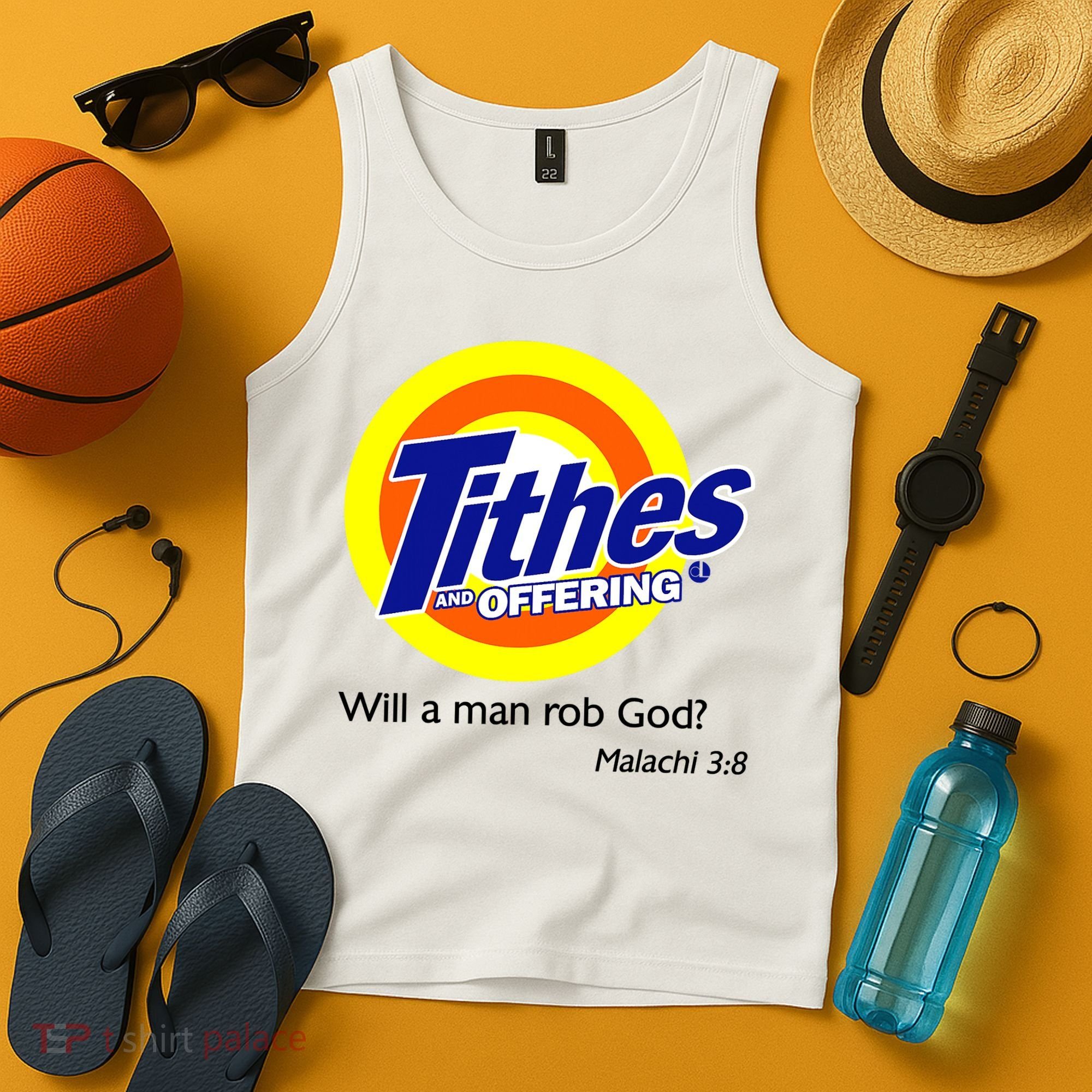 Funny Tithes And Offering Will A Man Rob God Tank Top
