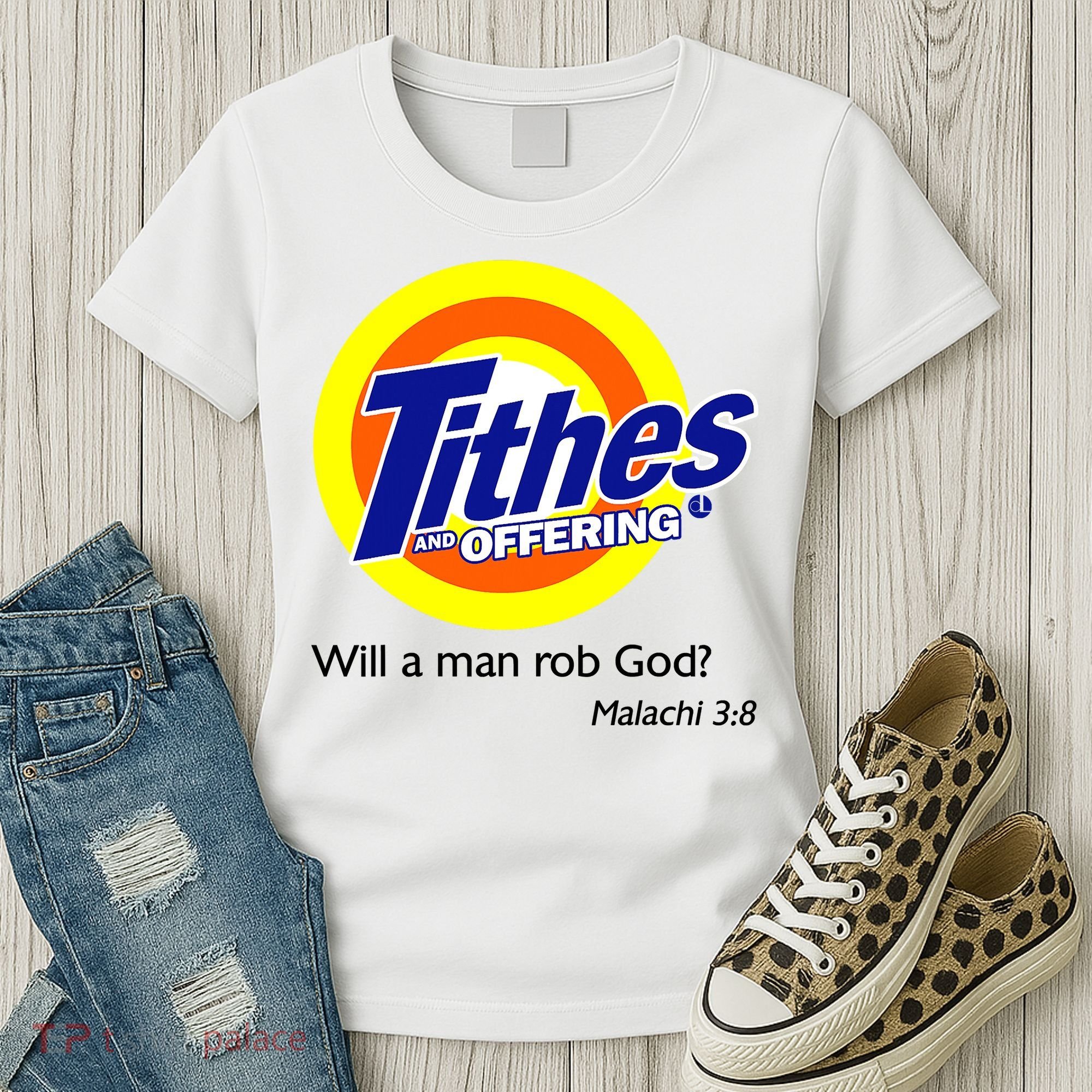 Funny Tithes And Offering Will A Man Rob God Women's T-Shirt