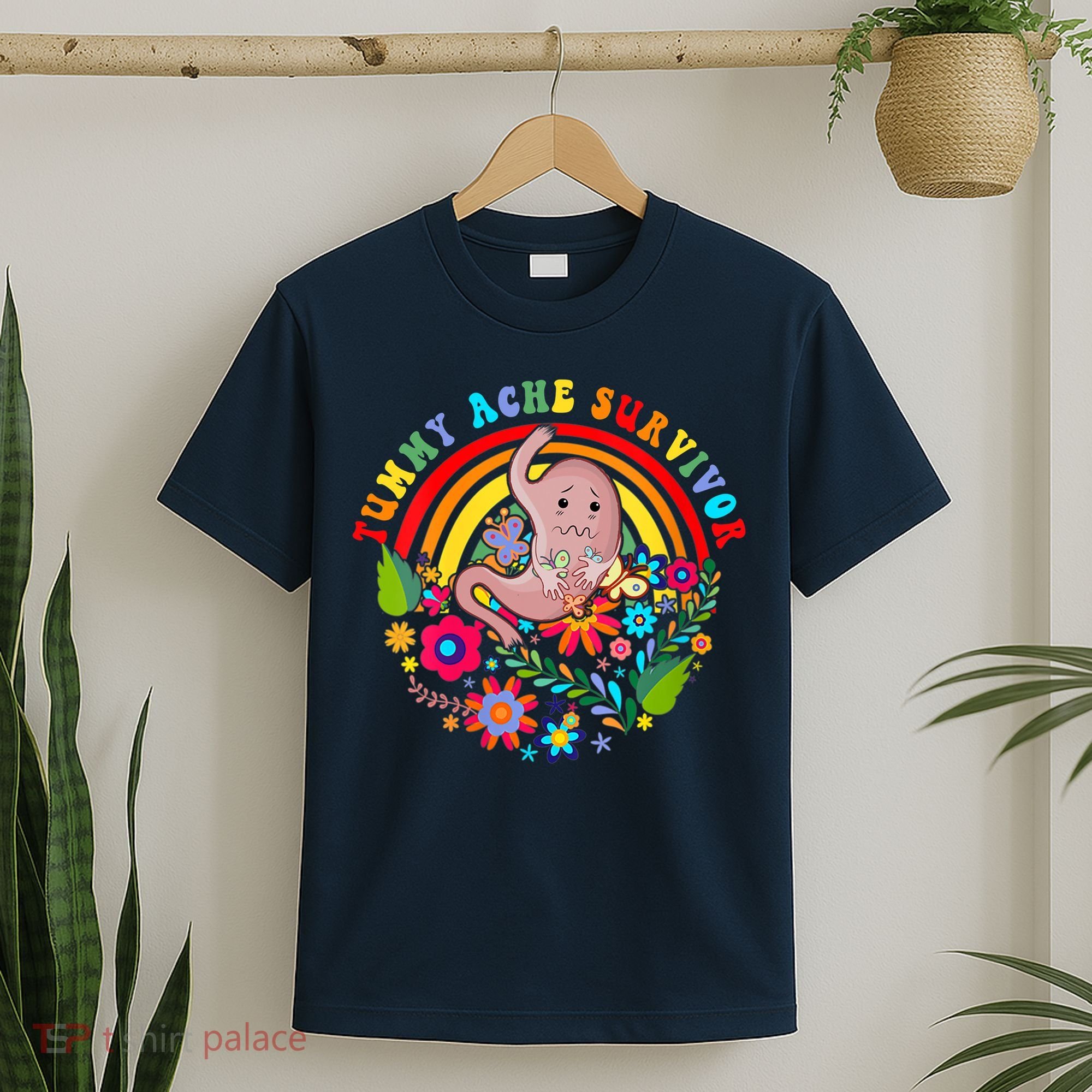 Funny Tummy Ache Survivor Shirt, Tummy Ache Tee For Man Women T-Shirt