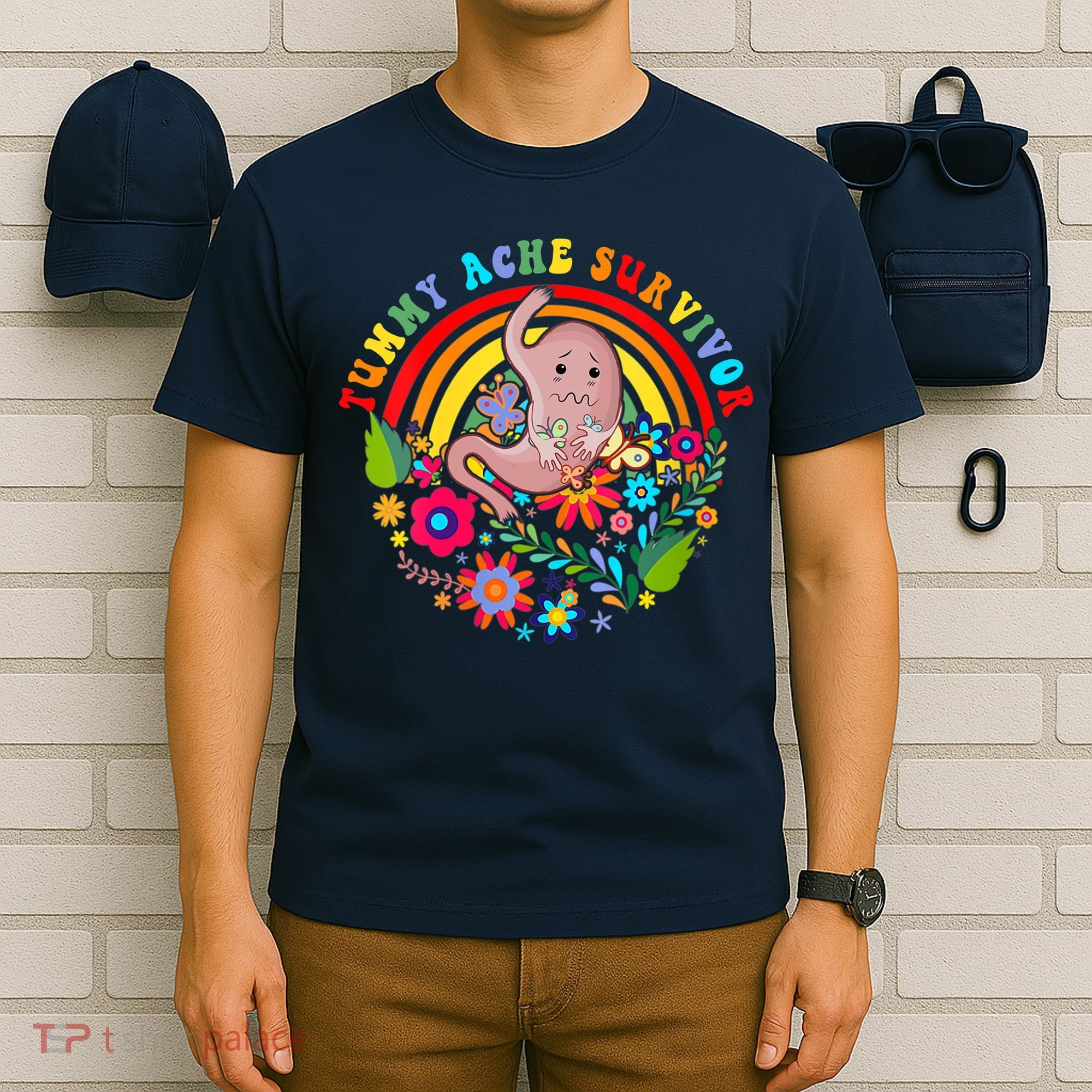 Funny Tummy Ache Survivor Shirt, Tummy Ache Tee For Man Women T-Shirt