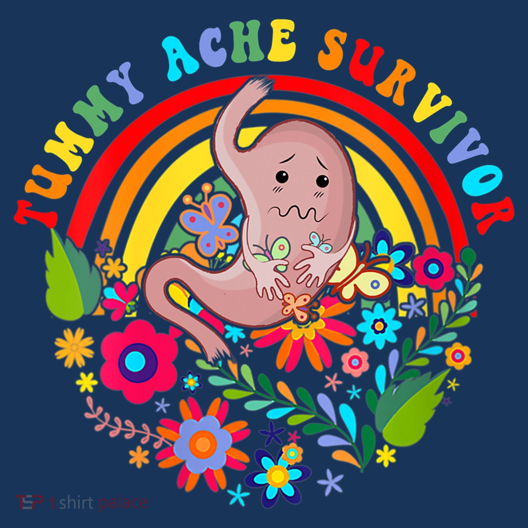 Funny Tummy Ache Survivor Shirt, Tummy Ache Tee For Man Women Coaster