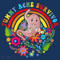 Funny Tummy Ache Survivor Shirt, Tummy Ache Tee For Man Women Polo thumb 2