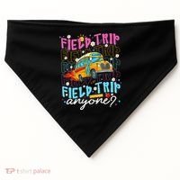 Field Trip Anyone School Bus Field Day Teacher Student USA-Made Doggie Bandana thumb 0