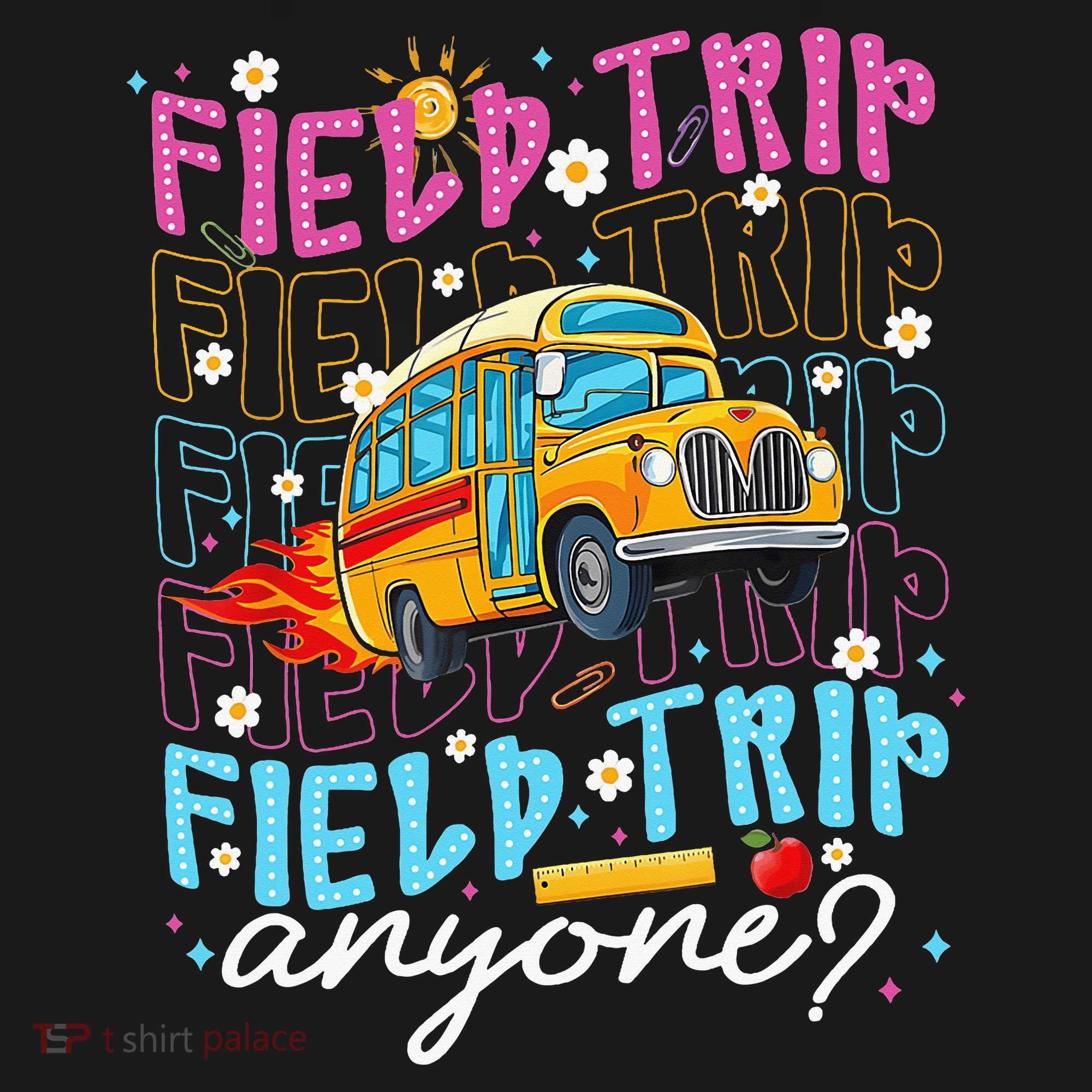 Field Trip Anyone School Bus Field Day Teacher Student Women's Tank Top